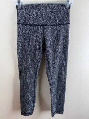 lululemon athletica Black Marled Performance Leggings